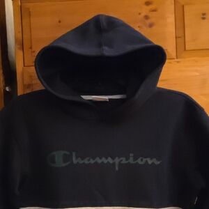 Champion Navy Hoodie with Logo